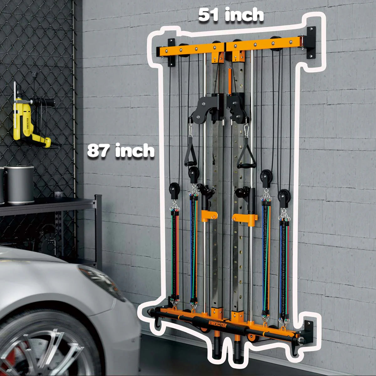 Folding Wall-Mounted Smith Machine